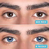 Блакитні контактні лінзи для чоловіків - Дрім Блу | Лінзи для хлопців натуральні | Чоловічі кольорові лінзи, фото 2