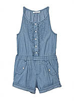 Джинсовий літній комбінезон для дівчинки 3pommes 33004 блакитний 104-140