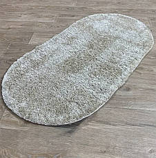 Килимок приліжковий з високим ворсом 0,60*1,10 овал бежевий Fantasy 12500/80о, фото 2