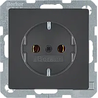 Розетка з з/к Антрацит – Berker Q.3 - 47436086