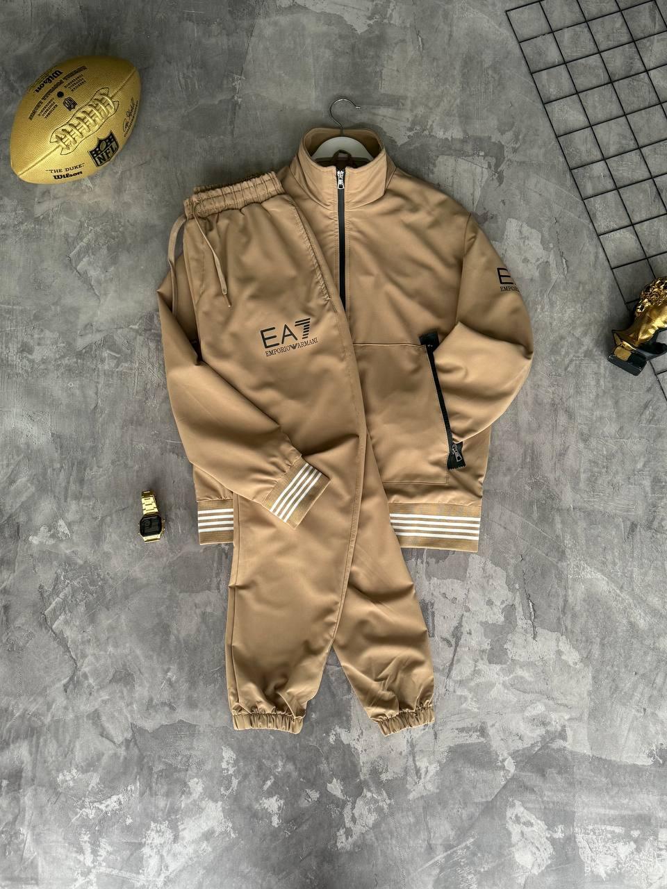 Чоловічий спортивний костюм Armani M2418 бежевий, фото 1