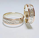 Срібна обручка з золотими накладками, фото 5