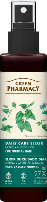 Еліксир для щоденного догляду за нормальним волоссям Green Pharmacy Кропива та реп'яхова олія 150 мл