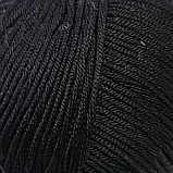 Пряжа Cotton Glamorous/Коттон Гламорос, чорний 01, Performance, фото 3
