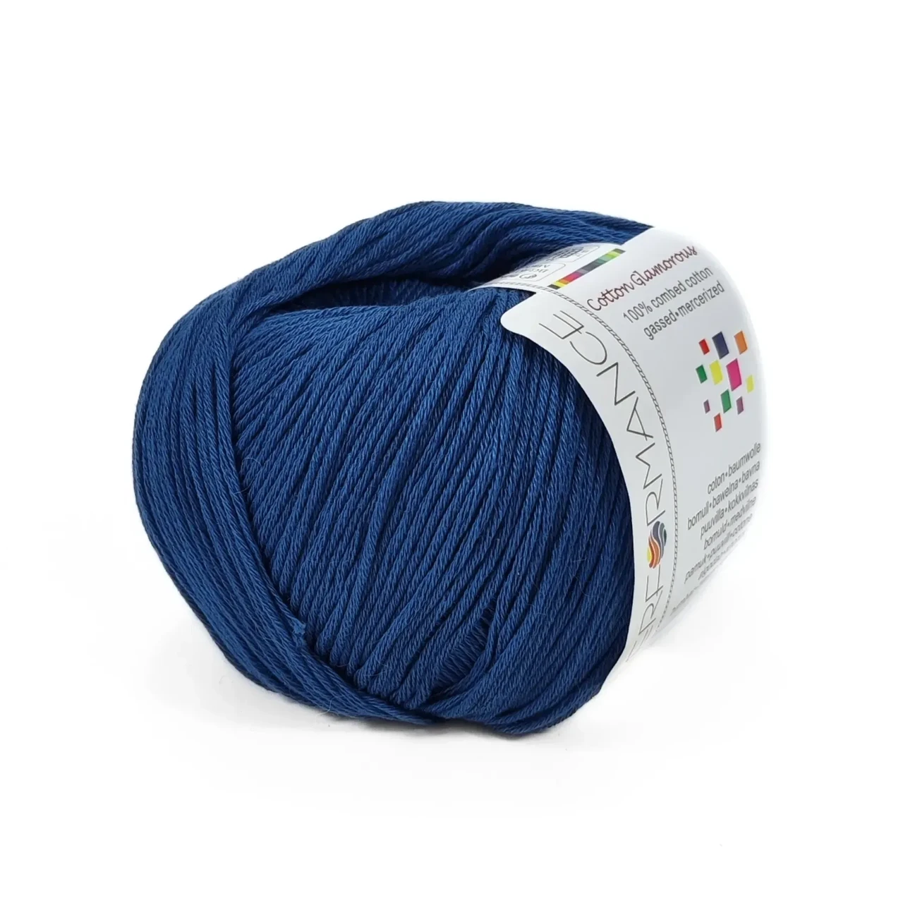 Пряжа Cotton Glamorous/Коттон Гламорос, синій 98, Performance, фото 1