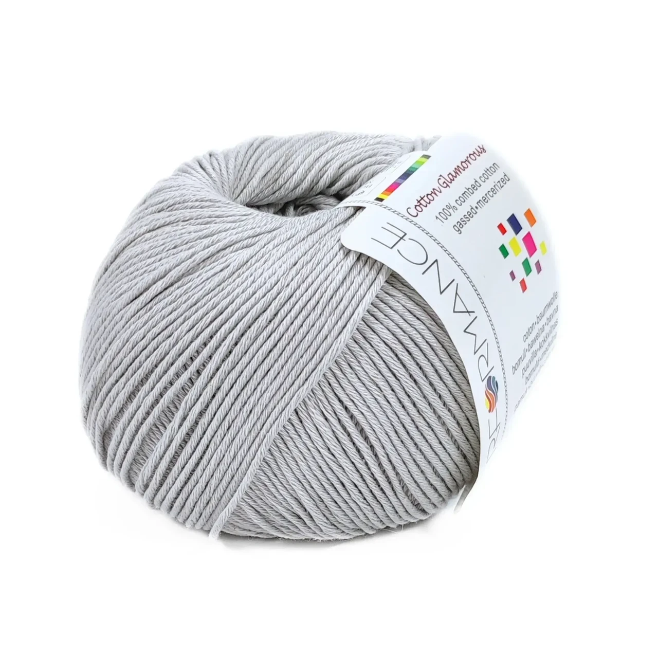 Пряжа Cotton Glamorous/Коттон Гламорос, сірий 231, Performance, фото 1