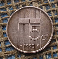 5 центiв 1992 року. Нiдерланди
