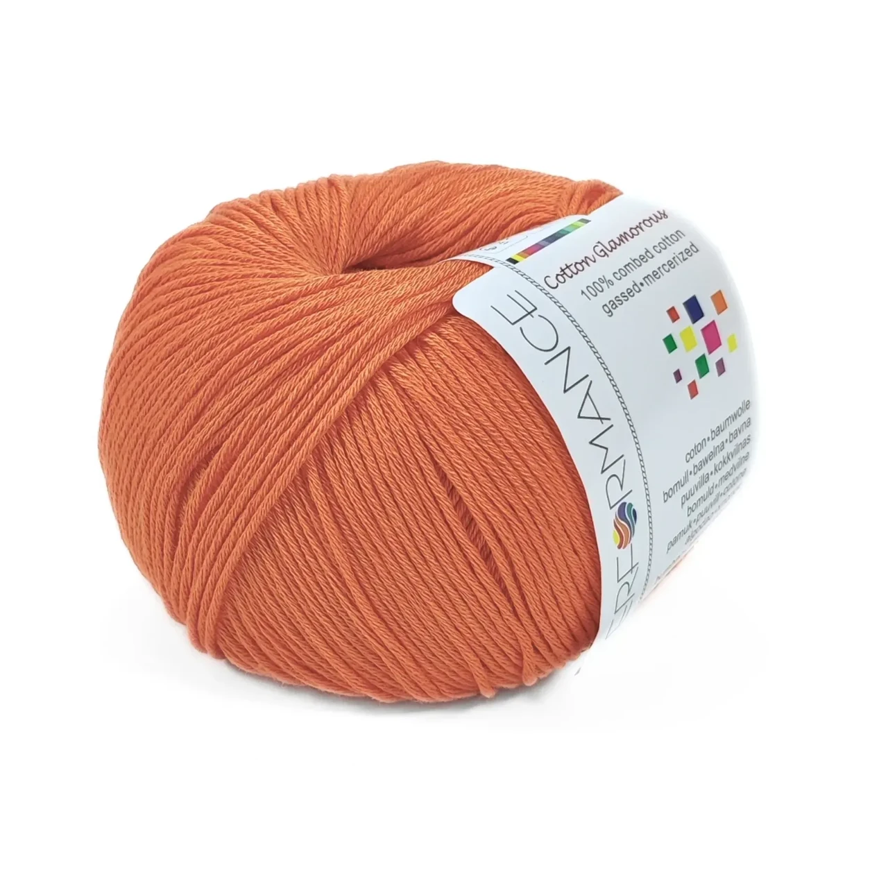 Пряжа Cotton Glamorous/Коттон Гламорос, помаранчевий 193, Performance, фото 1