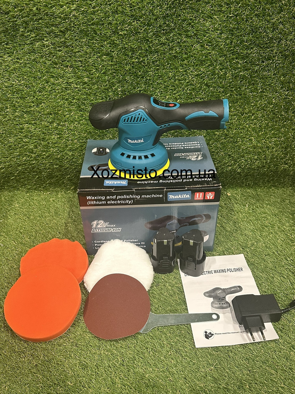 Акумуляторна полірувальна машинка Makita DC6000 (12 V, 2 AH) Шліфмашина з регулятором обертів Макіта