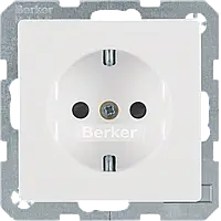 Розетка з з/к зі шторками Біла – Berker Q.3 - 47236089