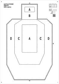 Мішень для стрільби №2 МКПС метрична, формат А1, розмір 841х594мм