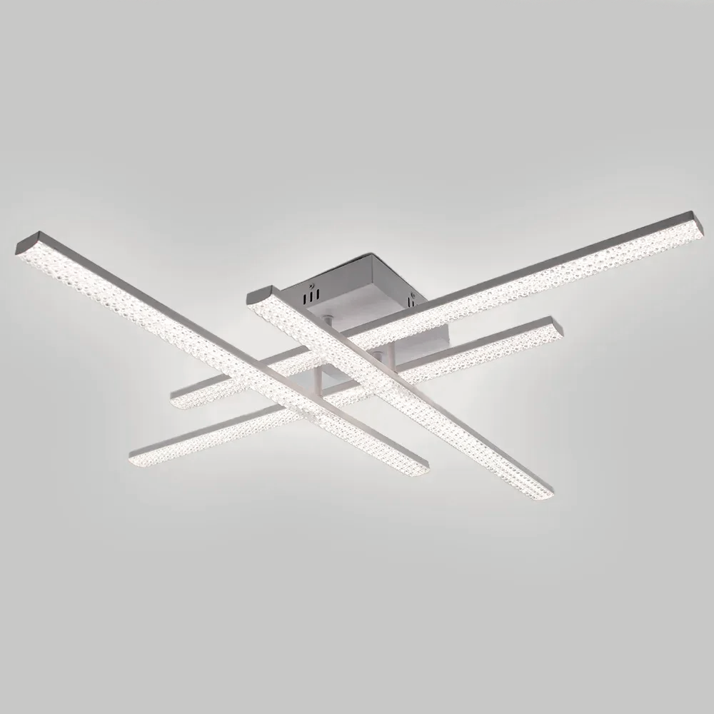 Світлодіодна LED люстра LINE 4L 60Вт біла WHITE Esllse 5000Лм з пультом та додатком для смартфона 810x810x125мм