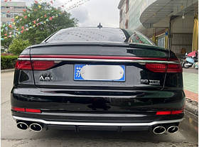 Задній дифузор з насадками S-Style (2022-2025) для Ауди A8 2018- рр