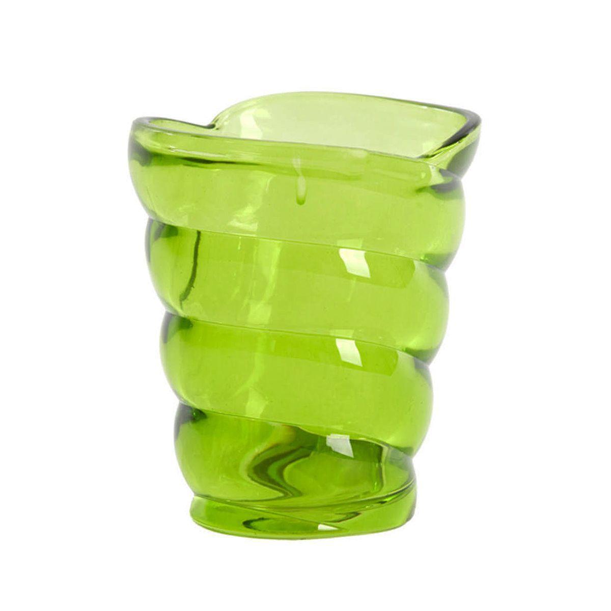 Підсвічник зі скла однотонний у зеленому кольорі Malea Light&Living, фото 1