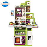 Кухня дитяча 100 см вода пар 91 предмет звуки готування мікрохвильовка продукти 938 А, фото 8