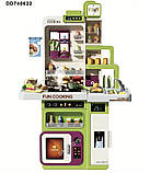 Кухня дитяча 100 см вода пар 91 предмет звуки готування мікрохвильовка продукти 938 А, фото 6