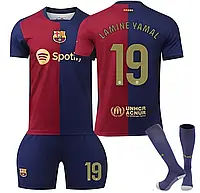 Футбольна форма дитяча Lamine Yamal (Ламін Ямал) 19 Barcelona (Барселона), сезон 24/25 з гетрами (розмір
