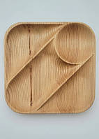 2 в 1: Дошка для подавання страв. Менажниця на 3 секції (масив ясена) 240х20 мм