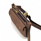 Сумка на пояс шкіряна, бананка RC-8136-3md TARWA коричневий крейзі, фото 4