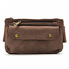 Сумка на пояс шкіряна, бананка RC-8136-3md TARWA коричневий крейзі, фото 8