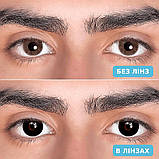 Чорні контактні лінзи для чоловіків - Блек | Лінзи для хлопчиків чорні | Чоловічі кольорові лінзи, фото 2