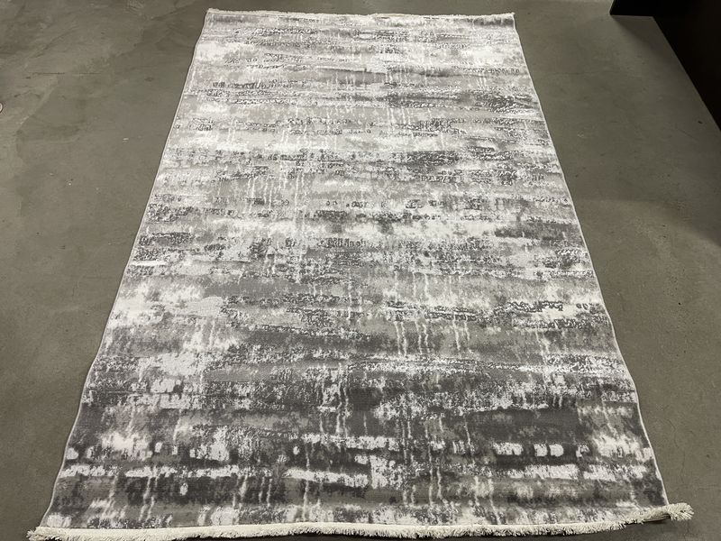 Турецький ворсовий килимок сірий прямокутний 60*110 см GRANADA 2701B D.Grey/L.Grey