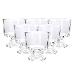 Набір креманок із товстого скла 6 штук по 310 мл прозорий HP560