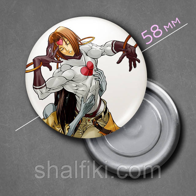 "Заппа (Гілті Гір / Guilty Gear)" магніт круглий Ø58 мм, фото 1