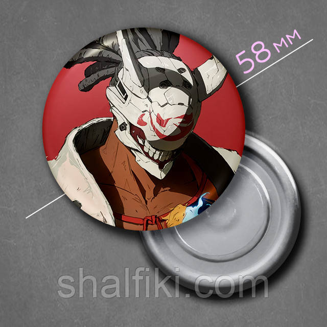 "Нагоріюкі (Гілті Гір / Guilty Gear)" магніт круглий Ø58 мм, фото 1