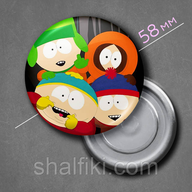 "Південний парк / South Park" магніт круглий Ø58 мм, фото 1