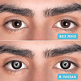 Карі контактні лінзи для чоловіків - ЧоКо | Лінзи для хлопчиків карі натуральні | Чоловічі кольорові лінзи, фото 2