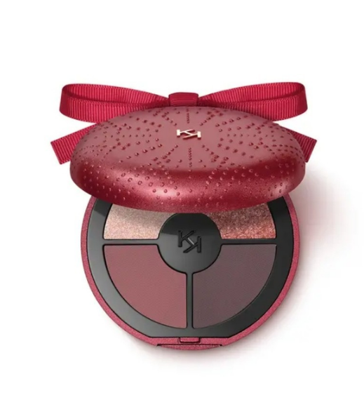 Палетка тіней Kiko Milano Joyful Holiday Bright Dream Eyeshadow Palette №02 Rose to Share 6 г, фото 1