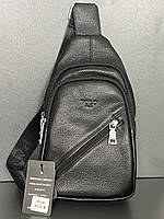 Чоловіча шкіряна сумка слінг від фірми Polo (оптом/роздріб)