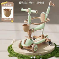 Самокат Skyper 5в1 з батьківською ручкою та захисним бампером, українське озвучування 09813