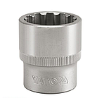 Головка торцевая SPLINE 1/2 18мм, YATO, (YT-1470)