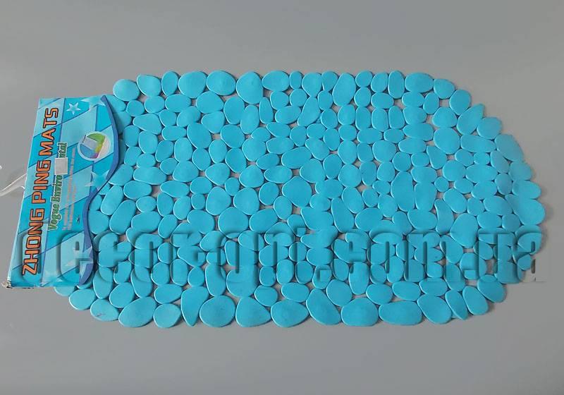 Килимок блакитний силіконовий Камінці 65х35