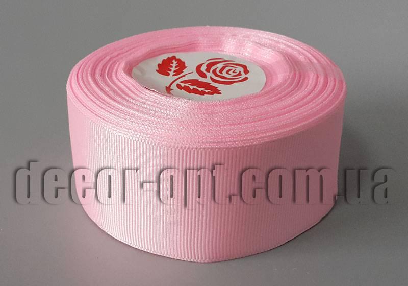 Стрічка репсова світло-рожева 4 см 25 ярд арт.04