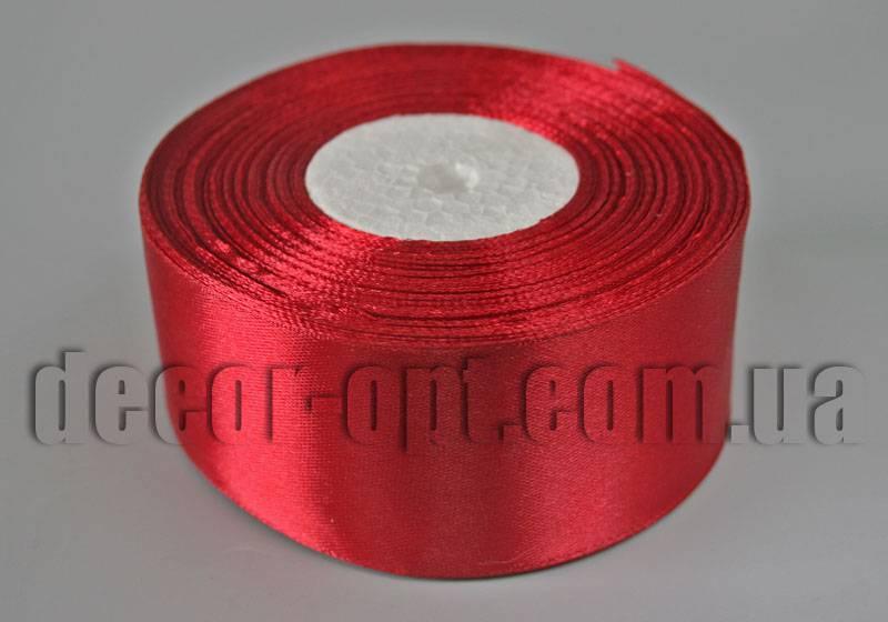 Стрічка атласна відтінок вишневого 4,00 см 36ярд арт.33