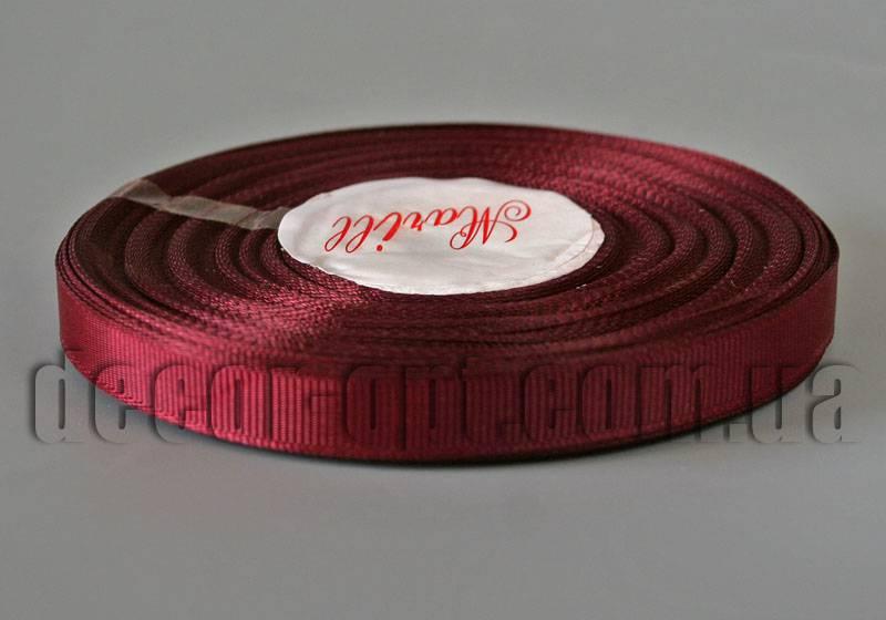Стрічка репсова відтінок бордового 0,9 см 25 ярд арт.165