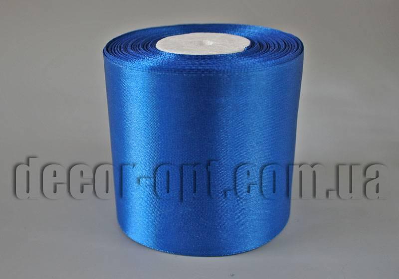 Стрічка атласна відтінок синій 7,5-8 см/23м арт.40
