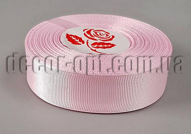 Стрічка репсова відтінок рожевого 2,5 см 25 ярд арт.064