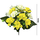 Штучні квіти букет троянд та нарцисів Прима, 46см, фото 3