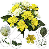 Штучні квіти букет троянд та нарцисів Прима, 46см, фото 4