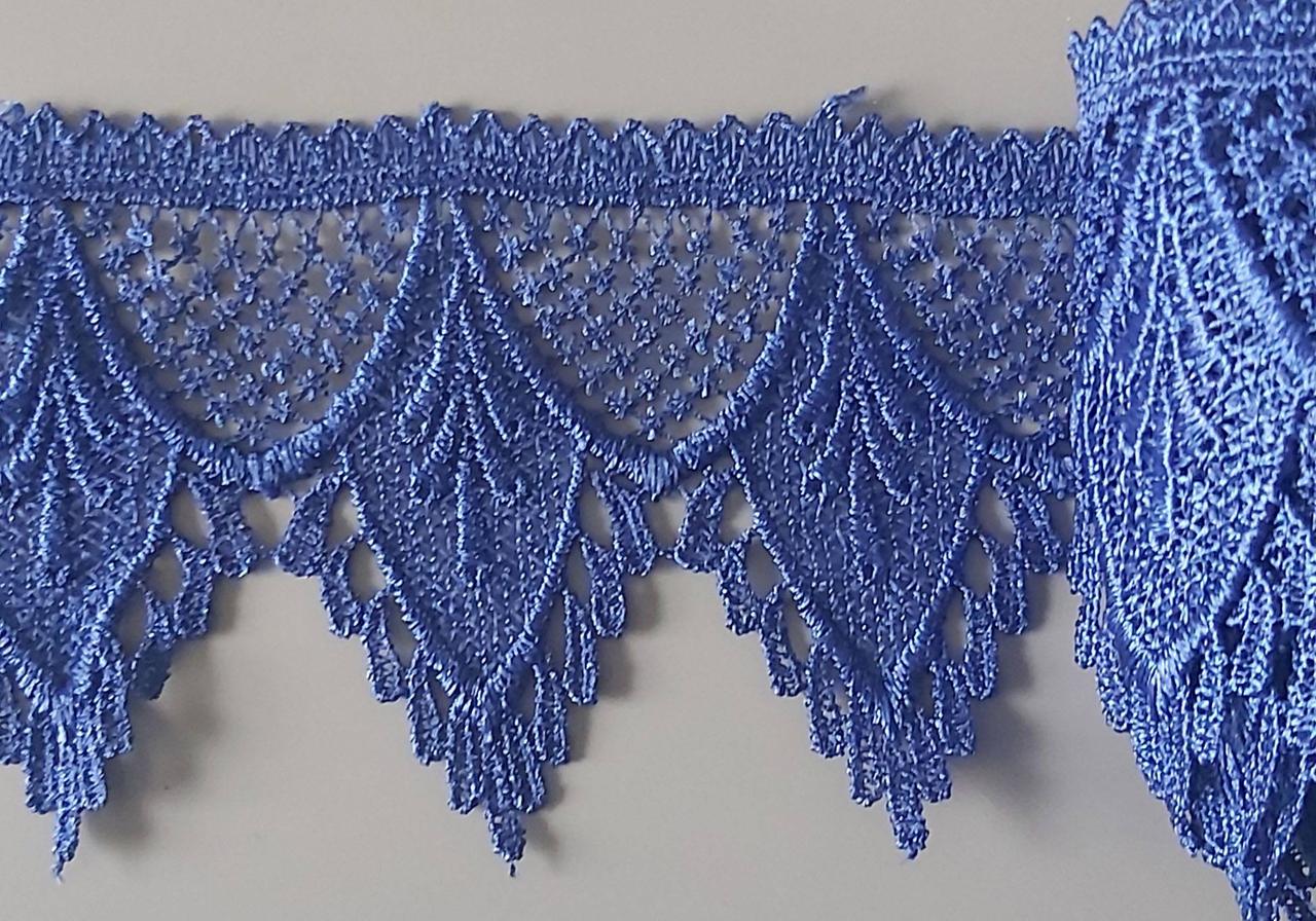 Мереживо-макраме синє 8-9 см/15ярд