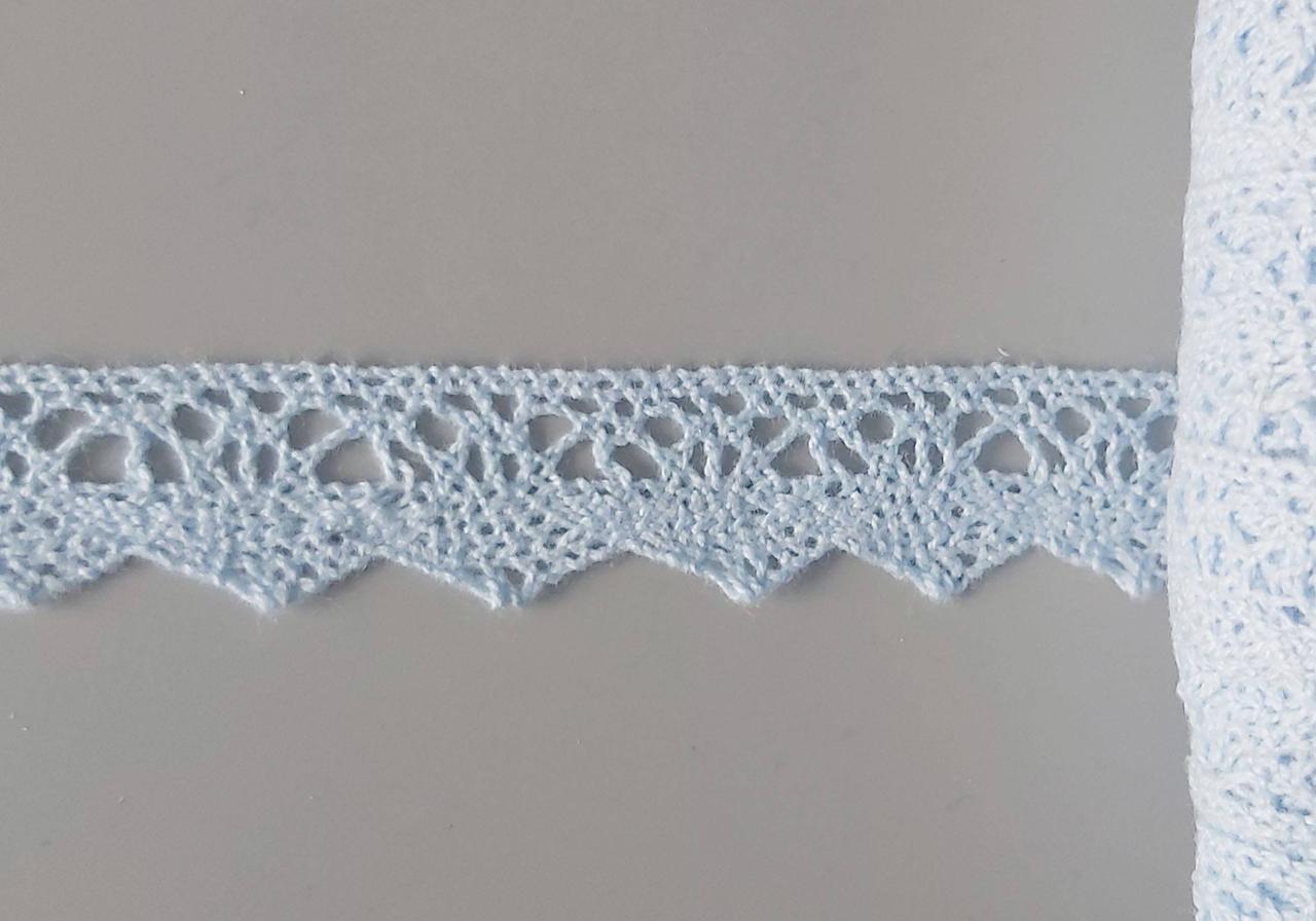 Мереживо блакитне 2,0см/50 ярд 03602