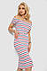 Плаття в смужку, колір біло-червоний, 244R536-2, фото 3