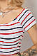 Плаття в смужку, колір біло-червоний, 244R536-2, фото 5