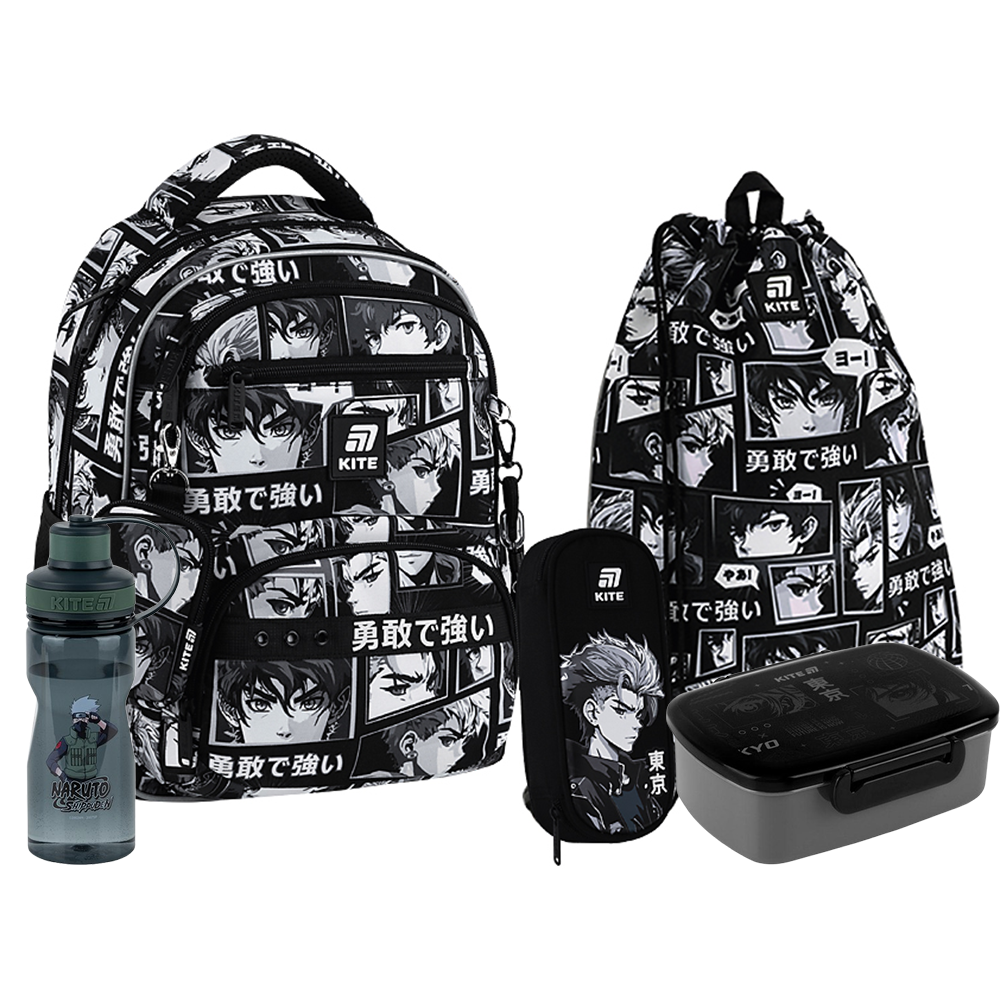 Шкільний набір Kite 5 в 1 Education Anime Boy SET_K25-773M-4