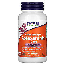Астаксантин, Astaxanthin, Now Foods, 10 мг, 60 капсул