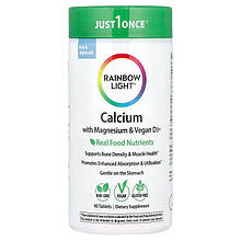 Кальцій, Магній і вітамін D3, Calcium With Magnesium & Vitamin D3, Rainbow Light, 90 таблеток